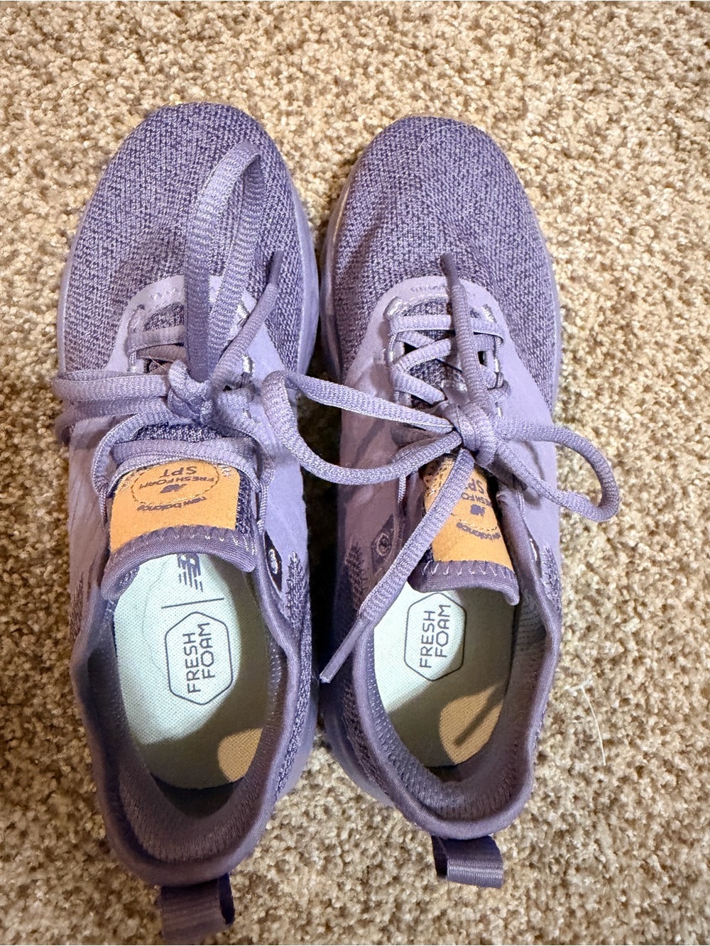 New Balance Women's Lavender Knit Athletic Sneakers with Fresh Foam Comfort